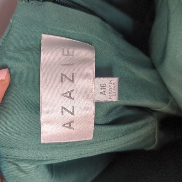 NWT AZAZIE MOLLY Peacock (Teal) Bridesmaid Prom Dress size 16 - Picture 4 of 11